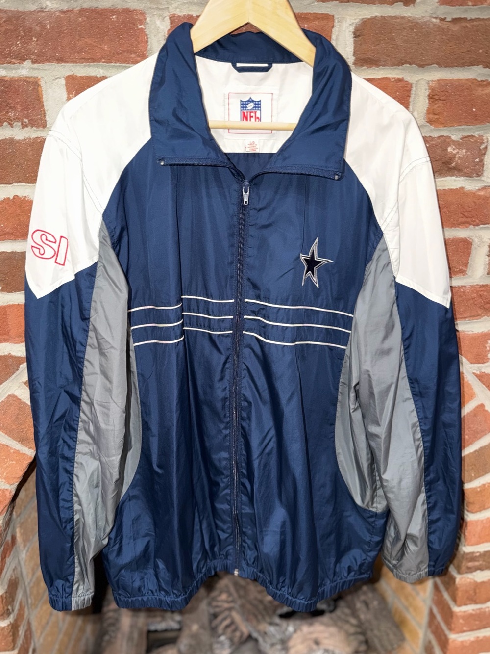 Vintage NFL Dallas Cowboys Full-Zip Windbreaker Jacket Sports Illustrated Promo